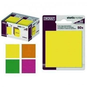 Static Notepad 76x76cm 50h 4 colores surtidos 329114