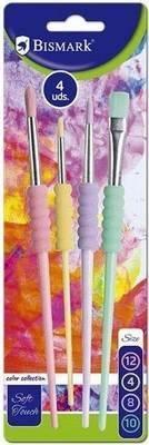 Pinceles facil agarre blister de 4 unidades 329404 Bismark
