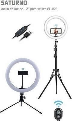 Anillo selfie LED Fluxs Saturno 12 + tripode 210cm 00178 00179