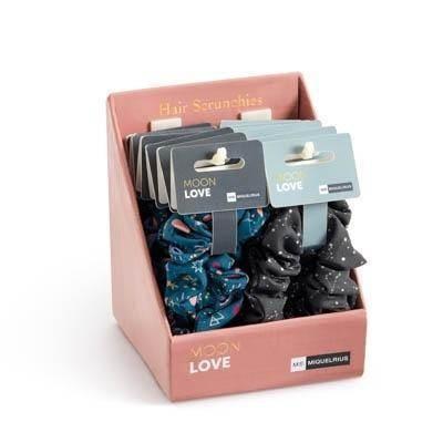 Expositor Miquelrius 12 Gomas Pelo Scrunchies Moon MR13129