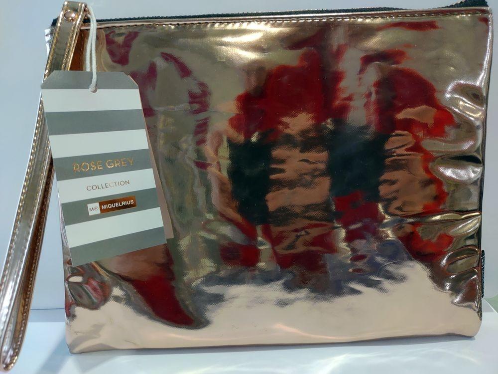 MR18808 Mini Neceser Con Asa Cobre Rose Grey MIQUELRIUS