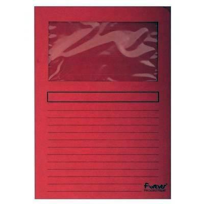 Subcarpeta Exacompta 50105E A4 120GR P/100 rojo con ventana