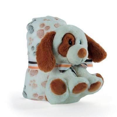 13067 Peluche manta Perletti TOYS Duff Dog with soft blanket