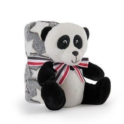13070 Peluche manta Perletti TOYS Paul Panda with soft blanket