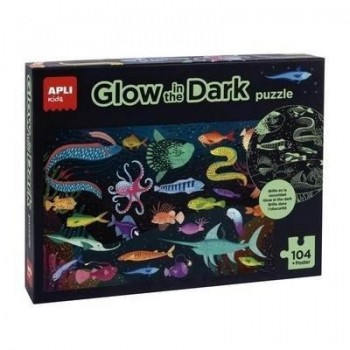 Juego Apli 18455 puzle glow in the dark océano 104 piezas