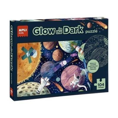 Juego Apli 18812 puzle glow in the dark sistema solar 104 piezas
