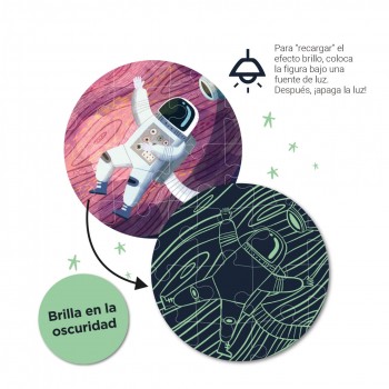 Juego Apli 18812 puzle glow in the dark sistema solar 104 piezas