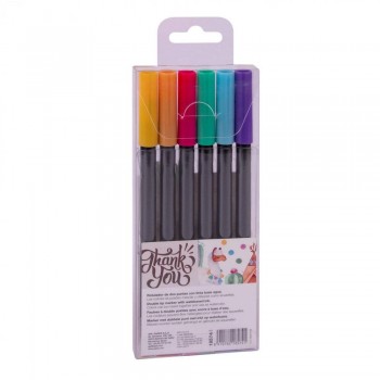Rotulador Apli 18574 pincel duo pastel b/6 uds