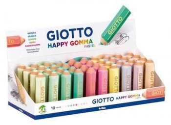 Giotto Happy Gomma Pastel. Display 40 Uds.F234000