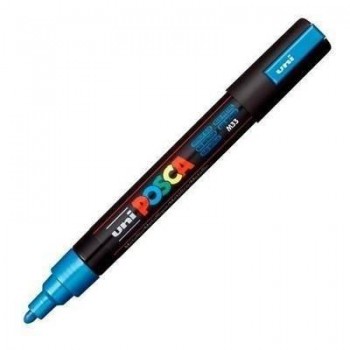 Uni Posca marcador de pintura base al agua 1,8 - 2,5 mm PC-5M Azul metálico 264440000