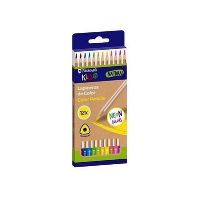 Lapiz Bismark c/12 colores neon Natural basic 330157