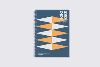 Agenda espiral Additio A132 A5 secundaria o bachillerato Meridian semana vista 144paginas