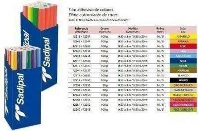 Papel Sadipal 0.50x3 Negro Adhesivo 12214