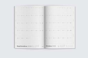 Agenda Additio P182 G para el profesorado mes a la vista 19,5x29,5cm