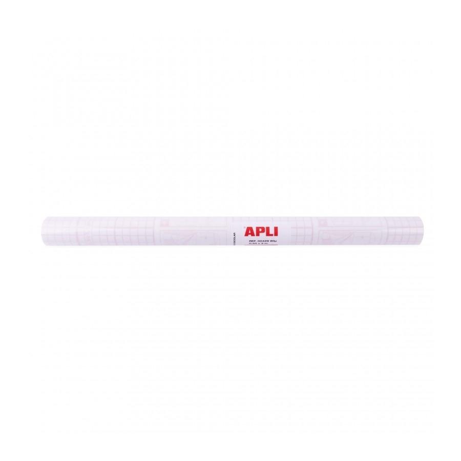 Forra libros autoadhesivo rollo 3,00x0,50 metros 80 micras Apli 429