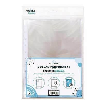 66154001 PACK 10 FUNDAS INGENIOX A4 PP CRISTAL REFORZADO CARCHIVO