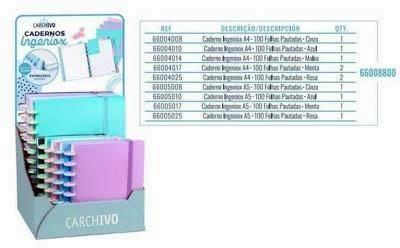 66008800 EXPOSITOR INGENIOX CUADERNOS RAYADOS ( 11XA4 + 4XA5) CARCHIVO