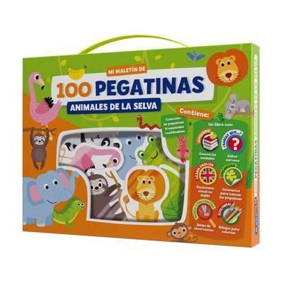 PTC010 MALETIN 100 PEGATINAS - ANIMALES EN LA SELVA