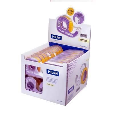 Caja expositora 36 dispensadores cinta adhesiva (amarillo transparente) 12 mm x 33 m 3411D836