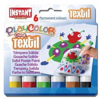 Tempera Instant Solida 10401 C/6 10G.Textil surtido