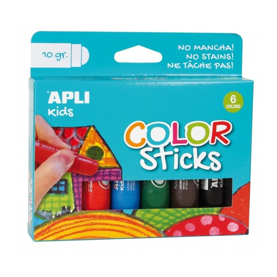 Témperas sólidas Apli Color Sticks 10g colores surtidos