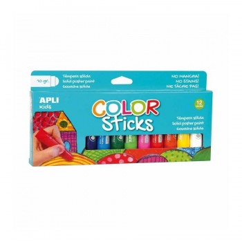 Témperas sólidas Apli Color Sticks 10g colores surtidos