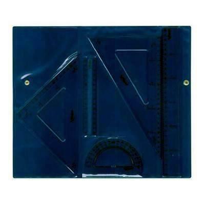 Kit trazado Maped bolsa con cierre regla 30cm regla 15cm escuadra 45º cartabón 60º y semicírculo 180º