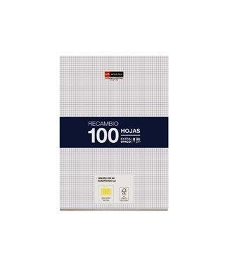Papel cuadros 4X4 A4 100H 90G SIN TALADROS MR9013