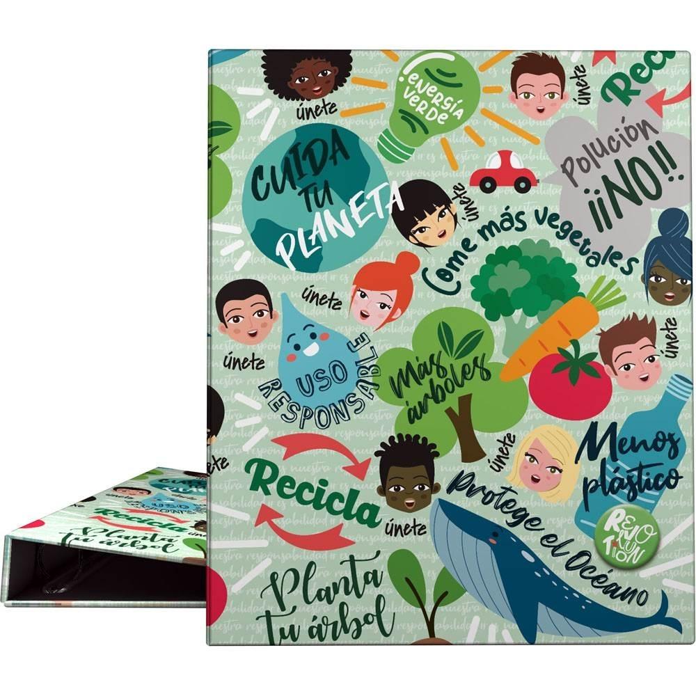 Forrado. Carpeta Anillas 4D25mm A4 GREEN 88142648