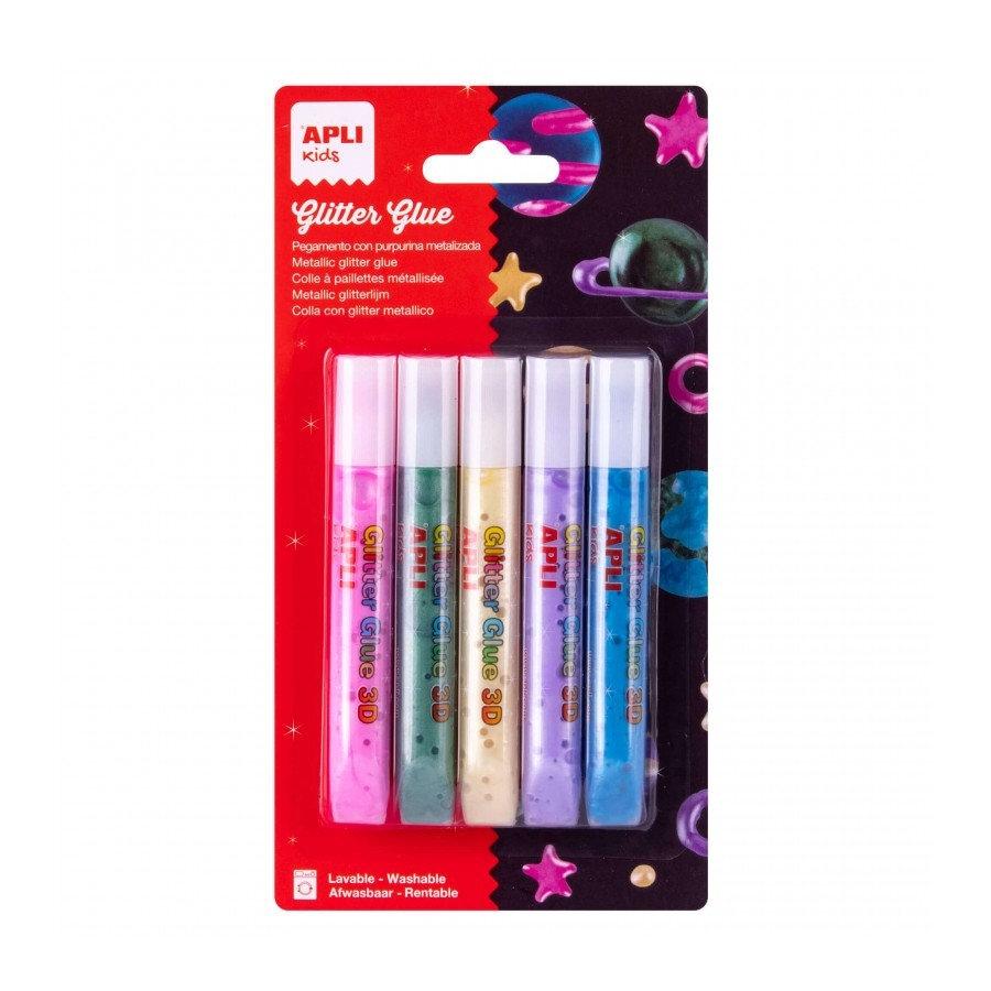 Glitter  glue Apli 18973 metalizado 3D 5U.