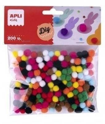 Pompones Apli 18968 mini surtidos 200U