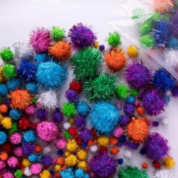 Pompones Apli 18753 brillante surtido 400U