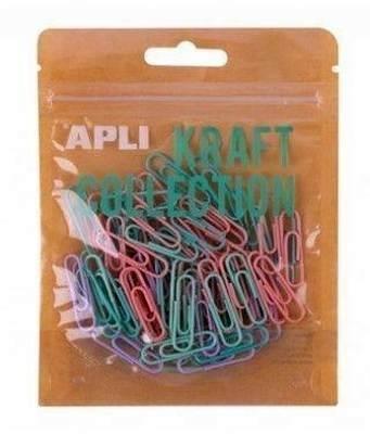 Clips de colores Apli 18919 kraft collection 28MM 80PCS