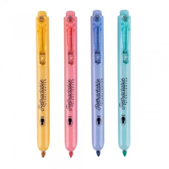 Blister Apli 18933 rotulador retractable highligther pastel 4U
