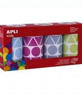 Pack gomets Apli 19190 4rollos 27MM AZ/FUC/GRIS/VE 5428U