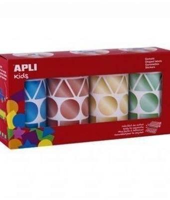 Pack gomets Apli 19191 4rollos 27mm AZ/RO/ORO/VE 4324U