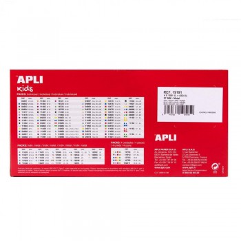 Pack gomets metalizados Apli 19191 4rollos 27mm AZ/RO/ORO/VE 4324U