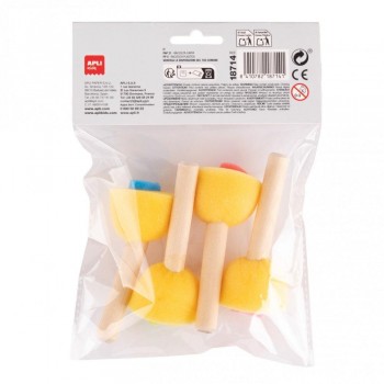 Sellos Apli 18714 esponja mango madera  4U.