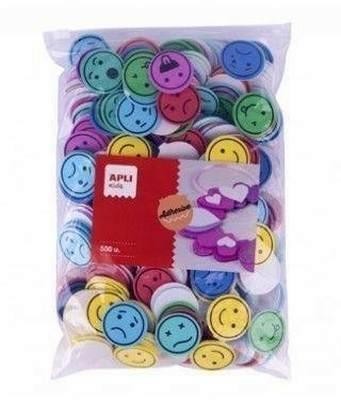 Formas goma eva Apli 18752 caras expresiones adhesivos 500U