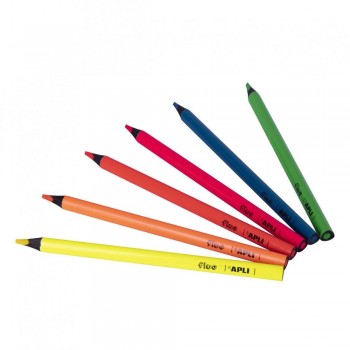 Lapiz Apli 18060 color jumbo fluor bister 6 UDS.