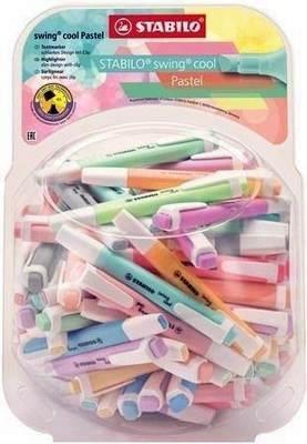 Exp. Rotuladores fluorescentes Stabilo Swing pastel 100 uds. std 275/100-08-2