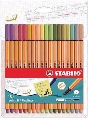 Rotulador Stabilo 8818-22-5 C/18 Point 88 colores nuevos