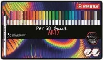 568/30-31-20 STABILO Pen brush ARTY LINE estuche metal 30 uds.