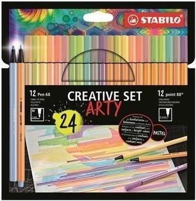 8868/24-1-20-6 STABILO Pen 68 & point 88 ARTY LINE estuche cartón 24 uds