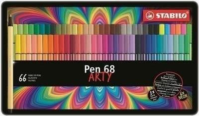6866-031 STABILO Pen 68 ARTY LINE Estuche metal 66 uds.