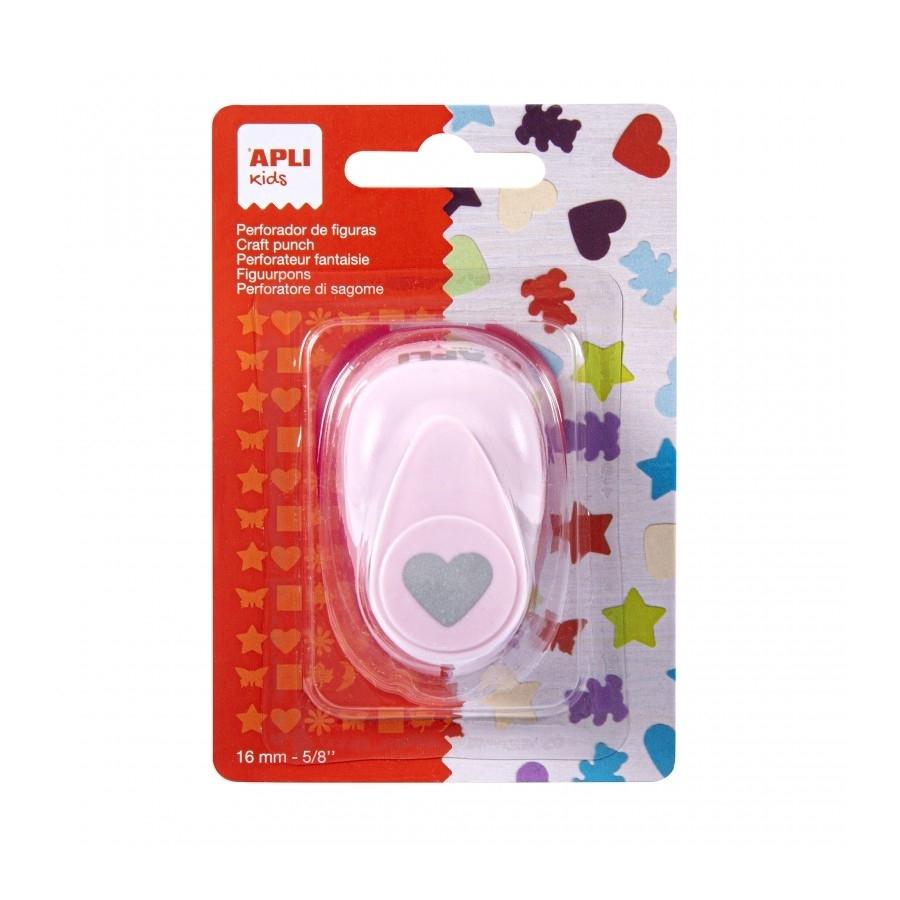Taladro Apli 13068 papel corazón rosa