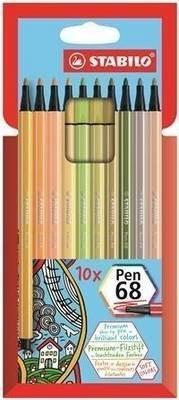 Rotulador Stabilo 6810/22 Pen 68 C/10 surtida caja cartón