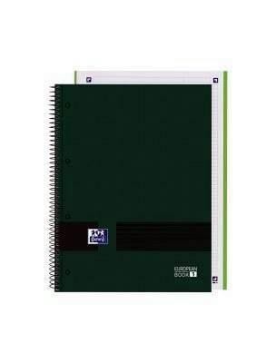 Bloc espiral Oxford 400158919 A4+ tapa dura verde militar YOU 80H 90G cuadros 5X5