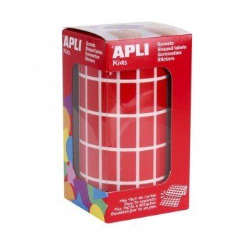 Gomets geométricos en rollo Apli rectángulo 20x10mm