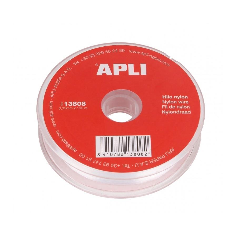 Hilo de nylon Apli 13808 transparente 0,35mm x 100m